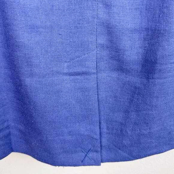 Adolfo Studios 90's Periwinkle Linen Blend Dress - Picture 6 of 7